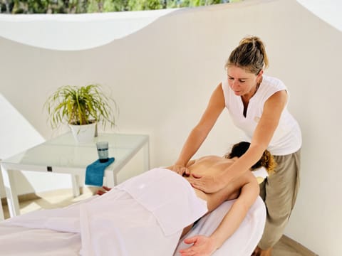 Massage tijdens de retreat