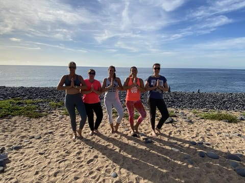 Strandwandeling met de groep