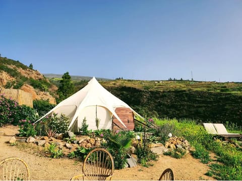 Glamping tent in de bergen