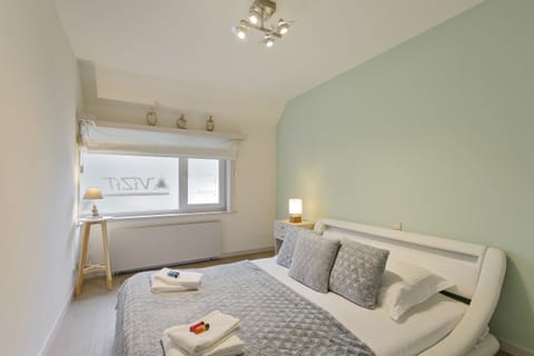 Slaapkamer in de villa in Oostduinkerke